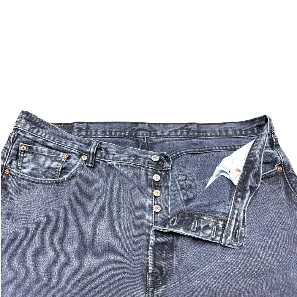 Levi's 501 Button Fly Faded Black 42x32